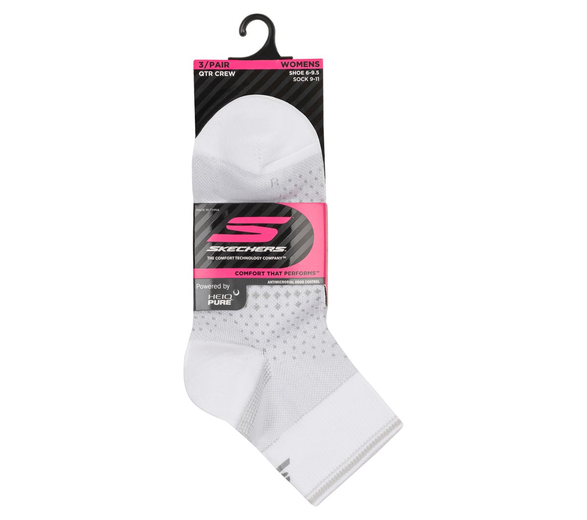 3 Pack Women's Reflective Performance Quarter Socks | Skechers Women|Clothing
