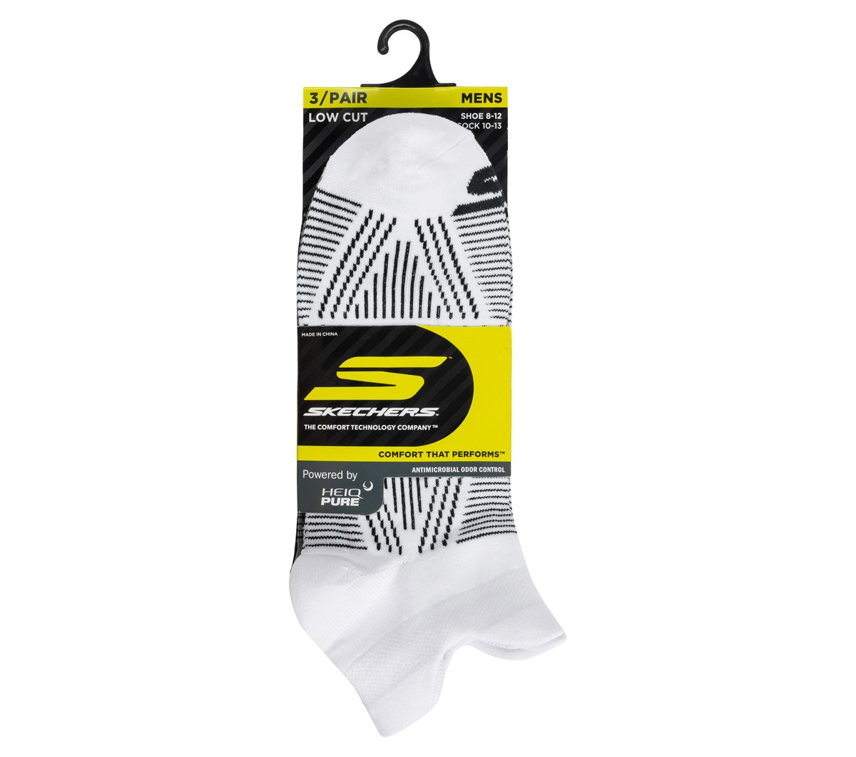 3 Pack Men's Performance Low Cut Pattern Socks | Skechers Men|Clothing