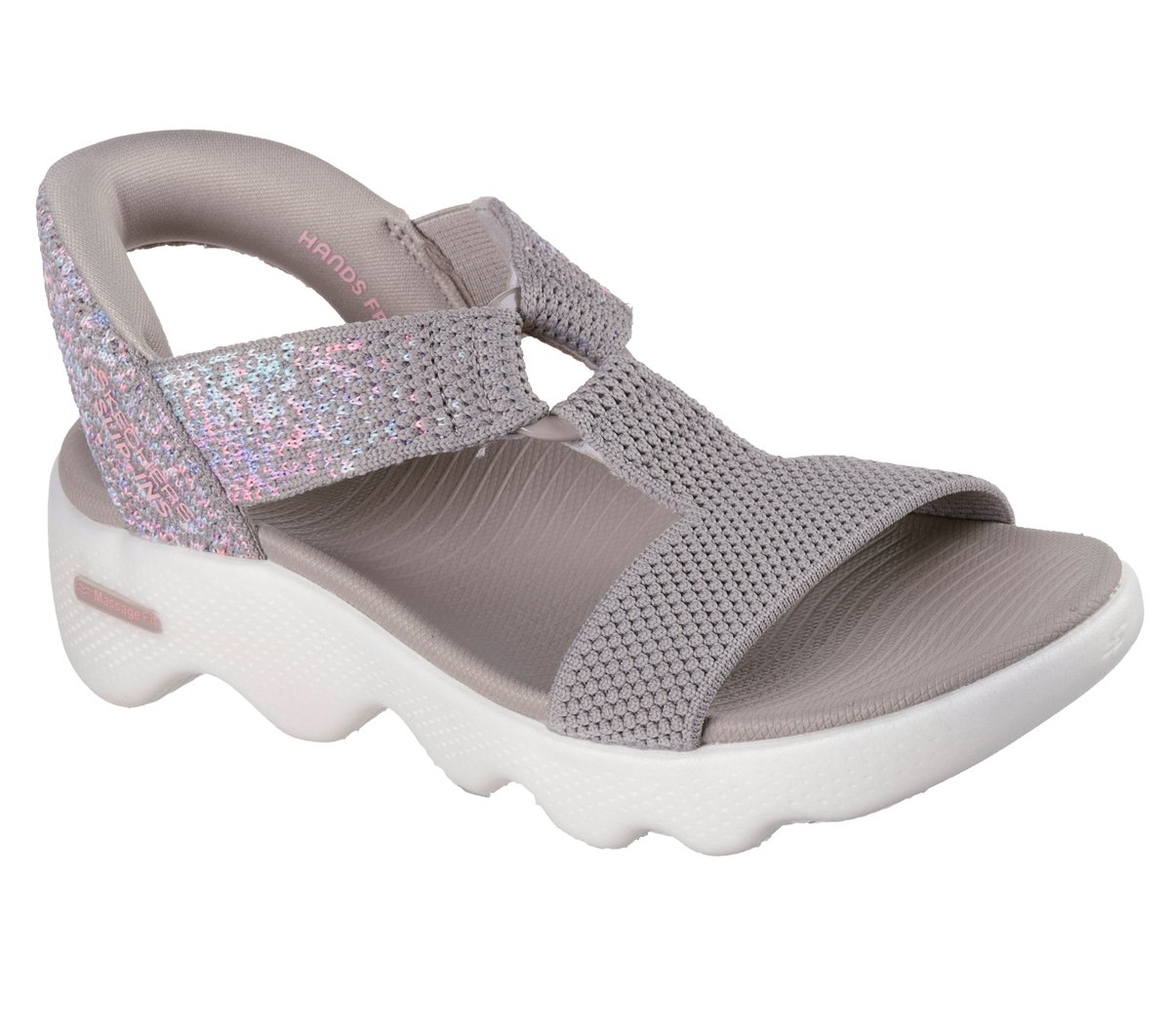 Slip-ins: GO WALK Massage Fit Sandal - Confetti Sky | Skechers Women