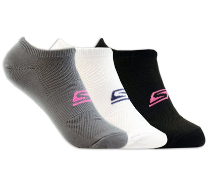 3 Pack No Show Stretch Socks | Skechers Women|Clothing
