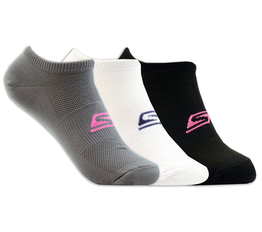 3 Pack No Show Stretch Socks | Skechers Women|Clothing