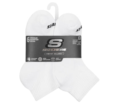 6 Pack Core Quarter Medium Socks | Skechers Women|Clothing