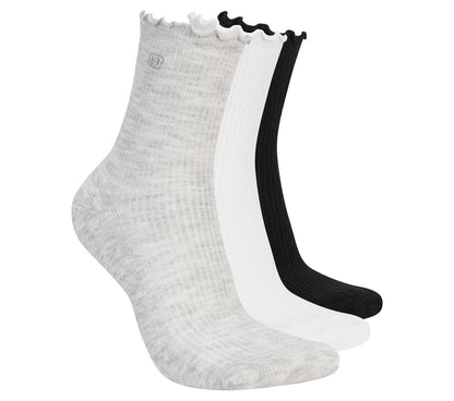 3 Pack Women's Ankle Lettuce Socks | Skechers Women|Clothing