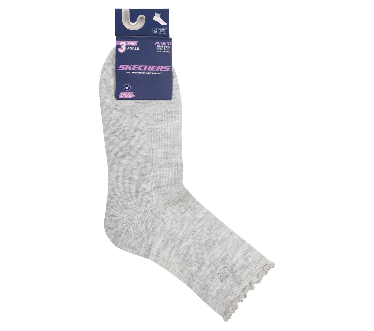 3 Pack Women's Ankle Lettuce Socks | Skechers Women|Clothing
