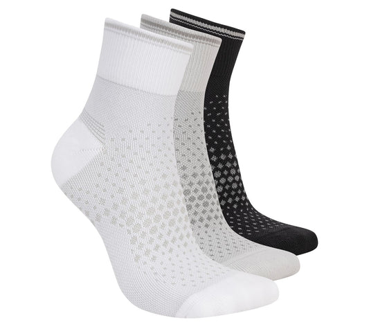 3 Pack Women's Reflective Performance Quarter Socks | Skechers Women|Clothing