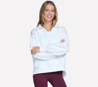 Downtown Cozy Fit Collared Long Sleeve | Skechers Women