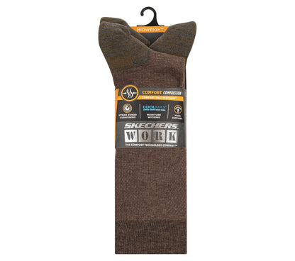 Work: 3 Pack Men's Over Calf Compression Socks | Skechers Men|Clothing