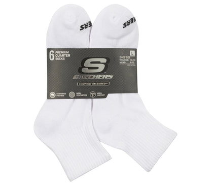 6 Pack Core Quarter Large Socks | Skechers Men|Clothing
