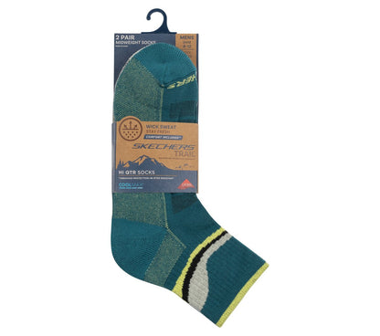 2 Pack Men's Quarter Trail Socks | Skechers Men|Clothing
