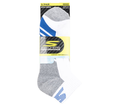 3 Pack Men's Half Terry Quarter Crew Socks | Skechers Men|Clothing