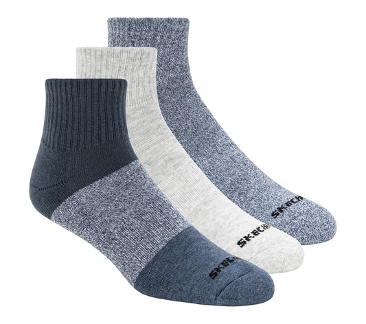 3 Pack Men's Colorblock Quarter Socks | Skechers Men|Clothing
