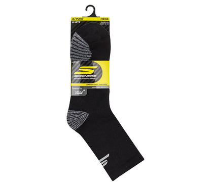 3 Pack Men's Performance Running High Quarter Socks | Skechers Men|Clothing