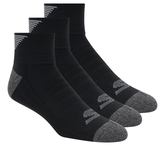 3 Pack Men's Half Terry Quarter Crew Socks | Skechers Men|Clothing