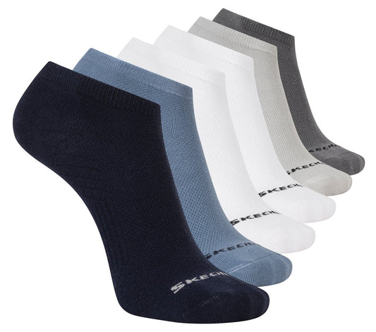 6 Pack Men's Low Cut Texture Knit Socks | Skechers Men|Clothing