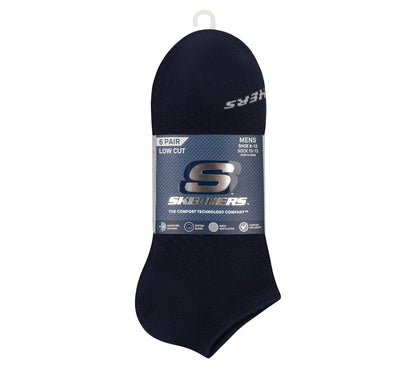 6 Pack Men's Low Cut Texture Knit Socks | Skechers Men|Clothing