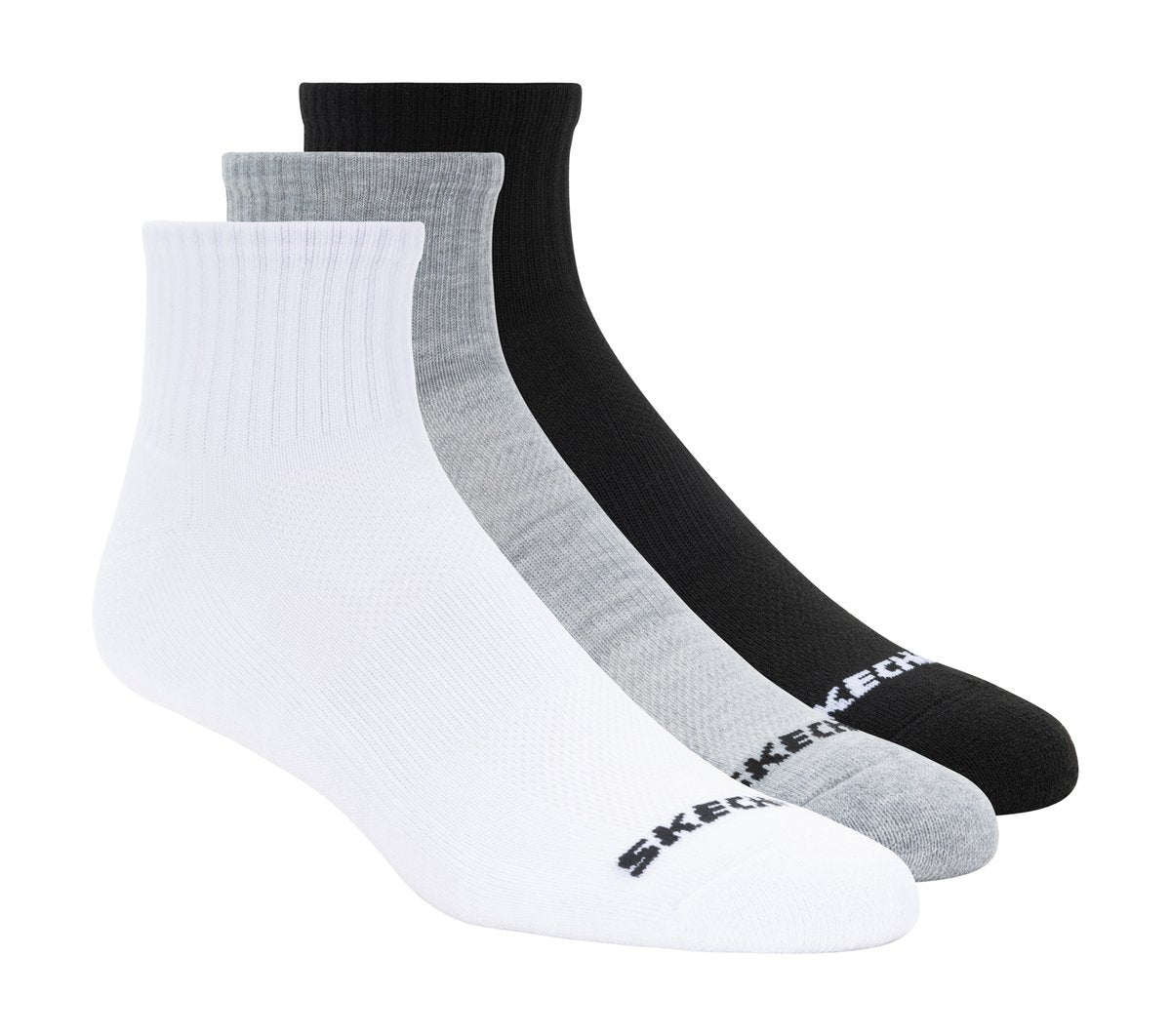 3 Pack Quarter Crew Sport Socks | Skechers Men|Clothing