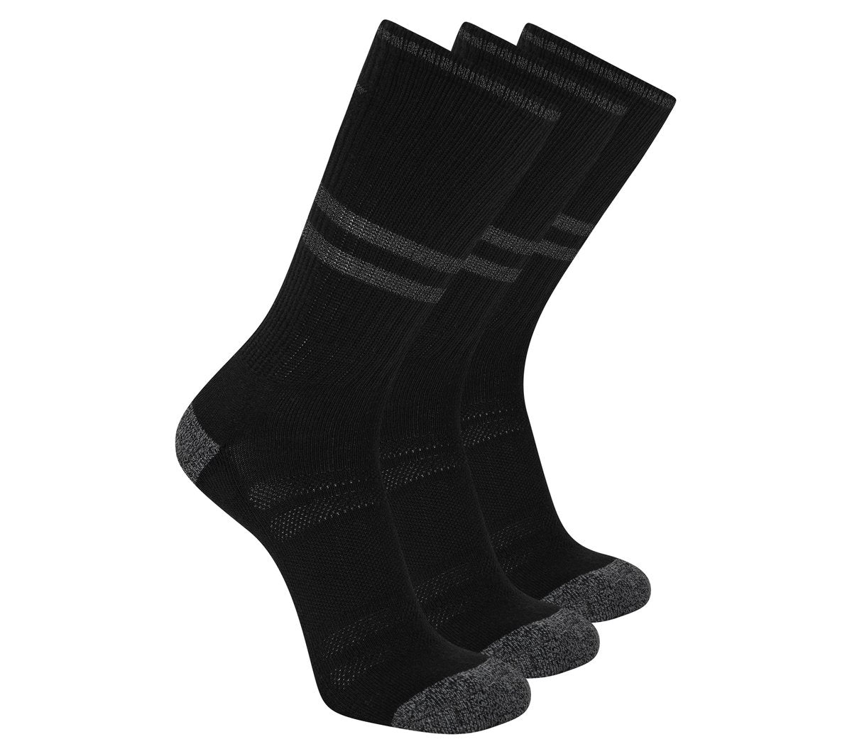 3 Pack Men's Reflective Performance Crew Socks | Skechers Men|Clothing