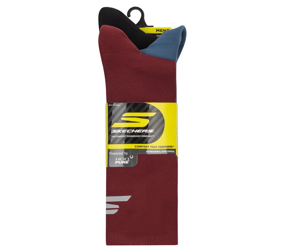 3 Pack Men's Reflective Performance Half Terry Crew Socks | Skechers Men|Clothing