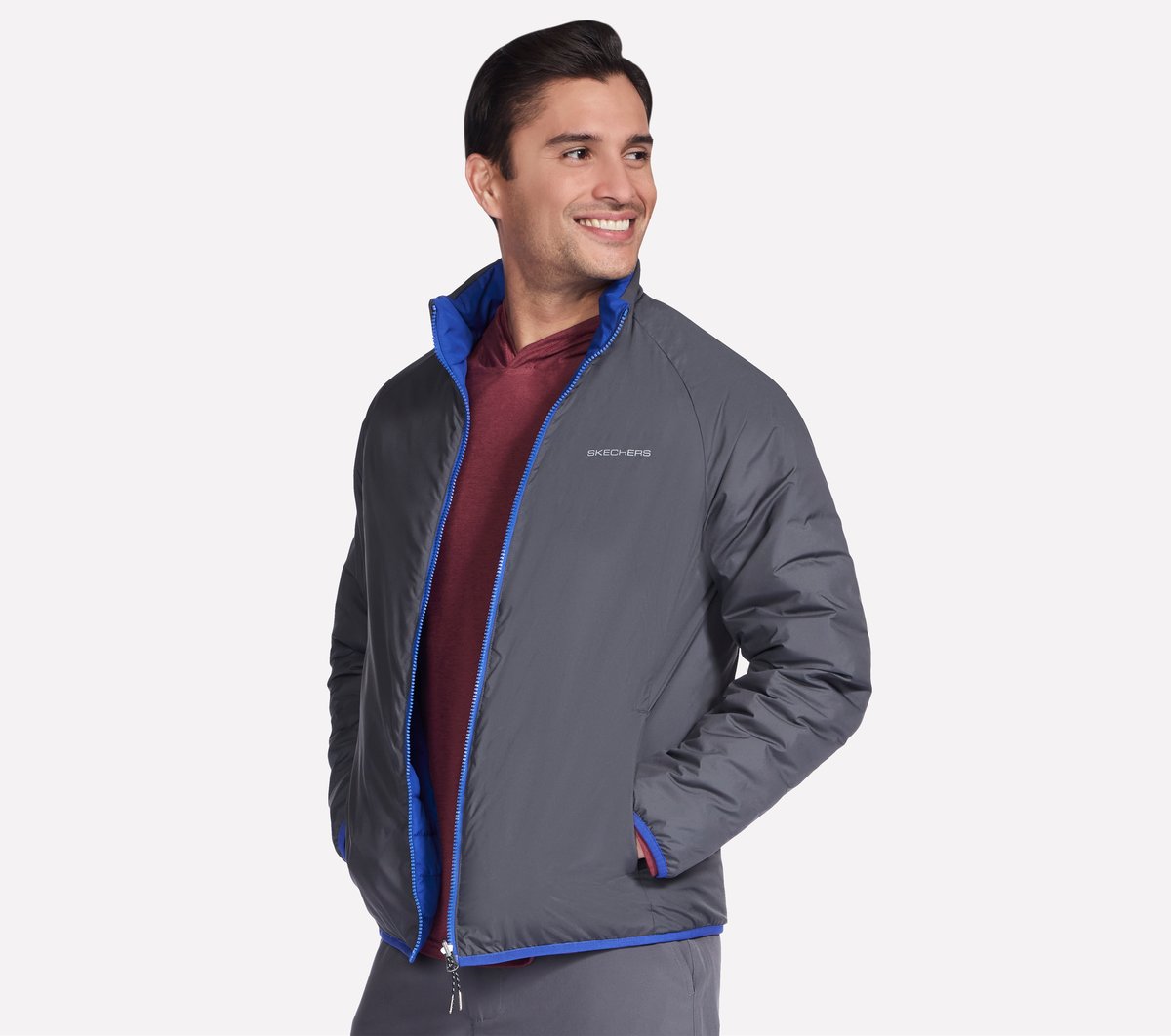 GO SHIELD Cozy Fit Altitude Reversible Jacket | Skechers Men