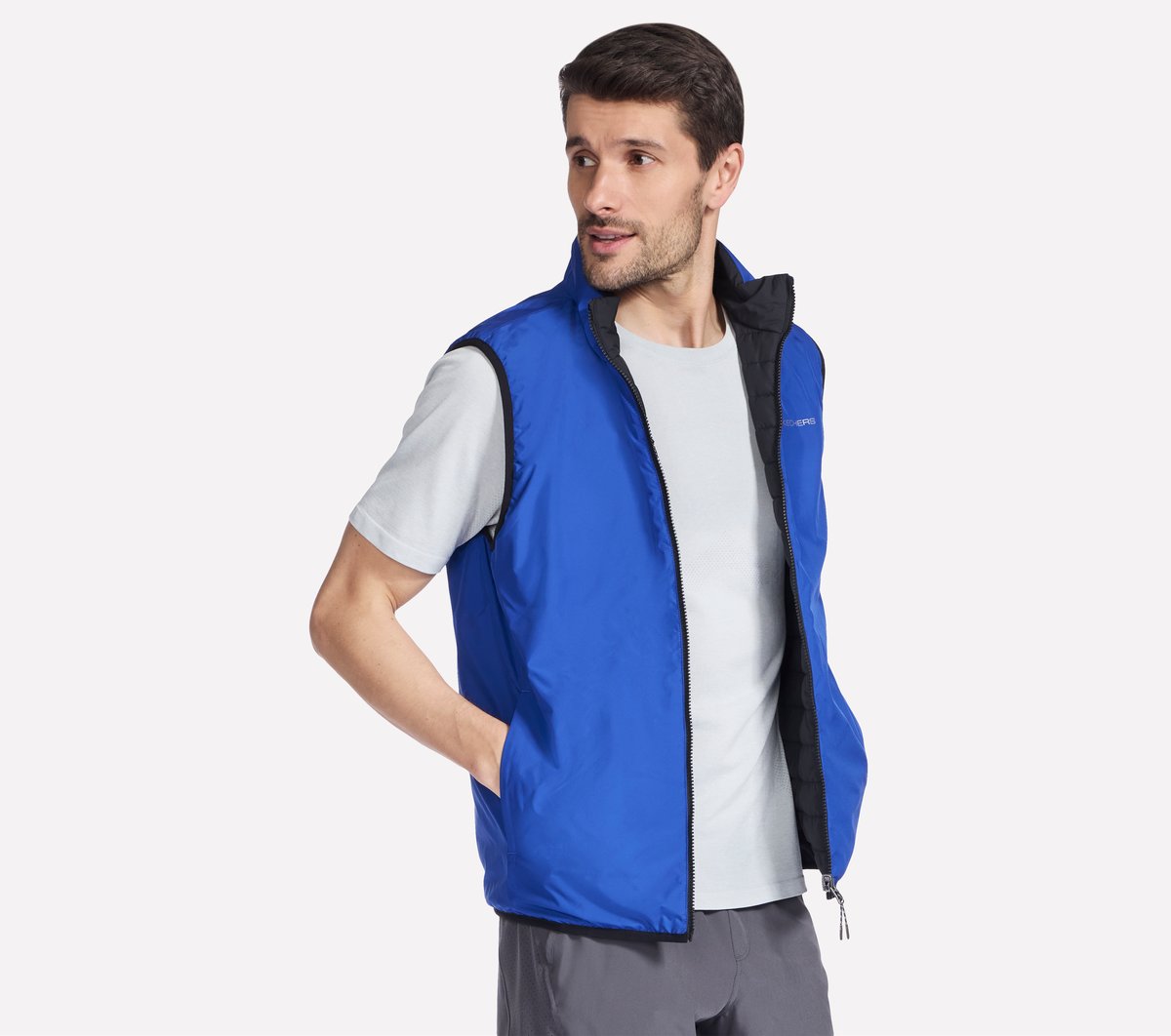GO SHIELD Cozy Fit Altitude Reversible Vest | Skechers Men