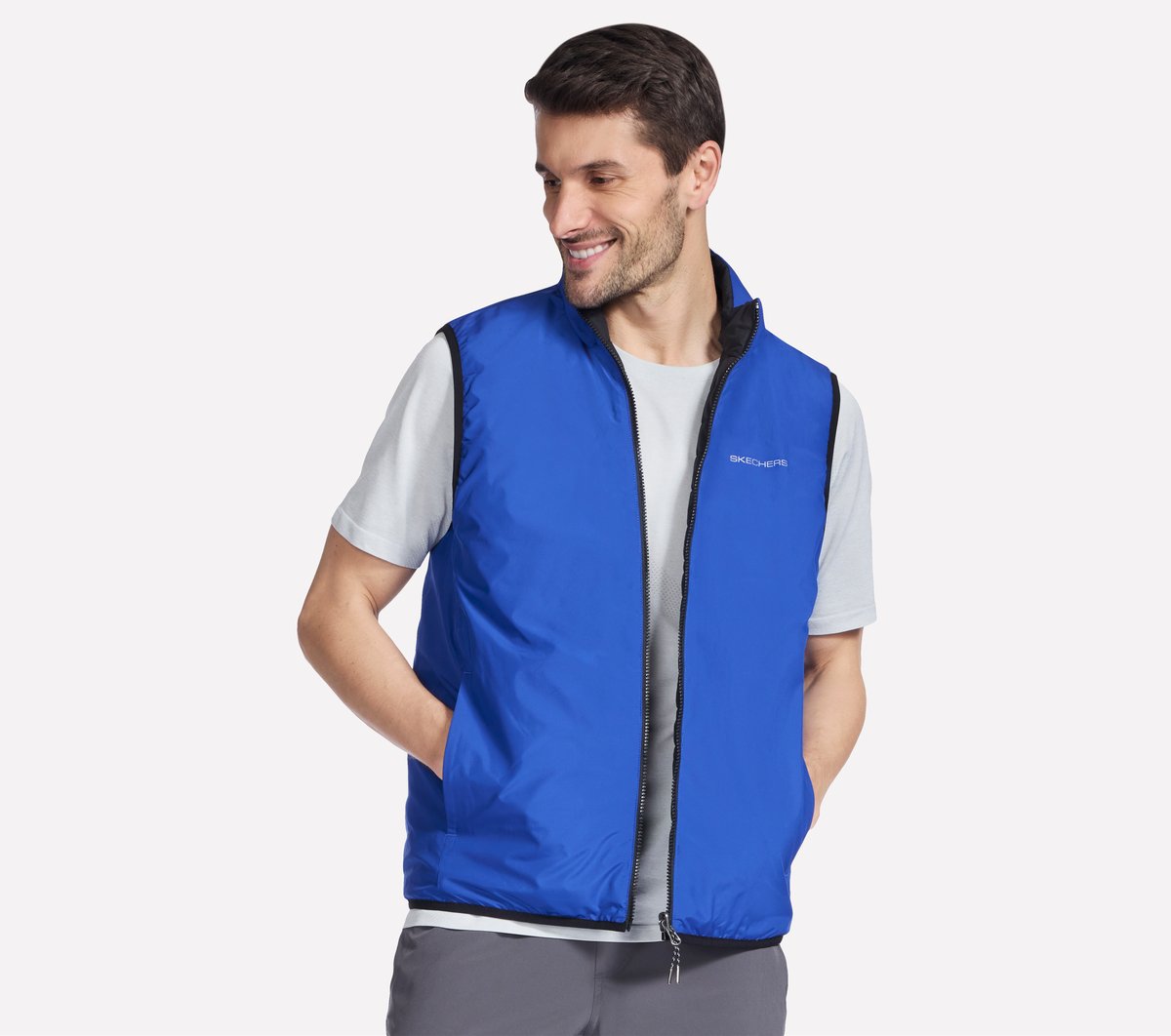 GO SHIELD Cozy Fit Altitude Reversible Vest | Skechers Men