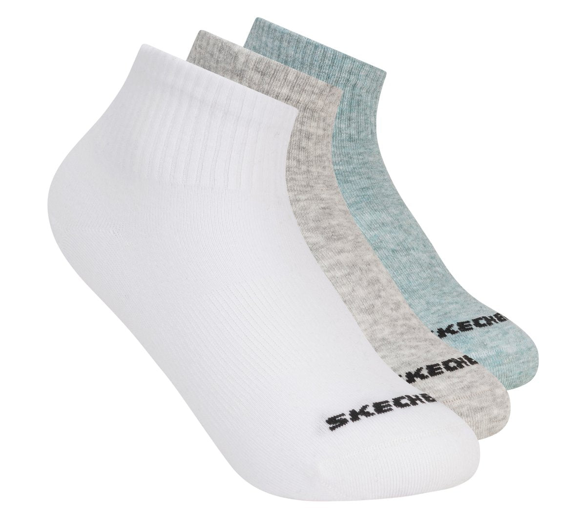 3 Pack Boys' Quarter Crew Cotton Socks | Skechers Kids|Clothing