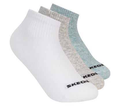 3 Pack Boys' Quarter Crew Cotton Socks | Skechers Kids|Clothing