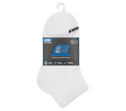 3 Pack Boys' Quarter Crew Cotton Socks | Skechers Kids|Clothing