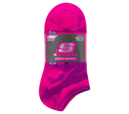 6 Pack Girls' Tie Dye Fashion Socks | Skechers Kids|Clothing