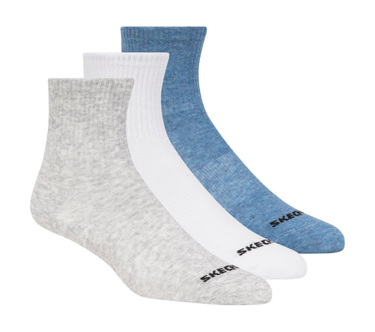 3 Pack Boys' Crew Cotton Socks | Skechers Kids|Clothing
