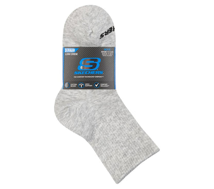 3 Pack Boys' Crew Cotton Socks | Skechers Kids|Clothing