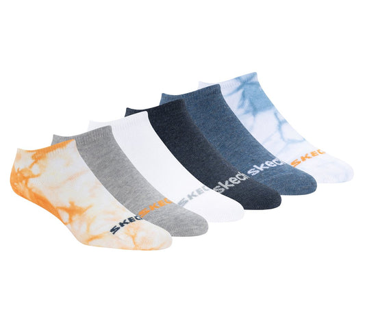 Cotton Tie-Dye No-Show Socks - 6 Pack | Skechers Kids|Clothing