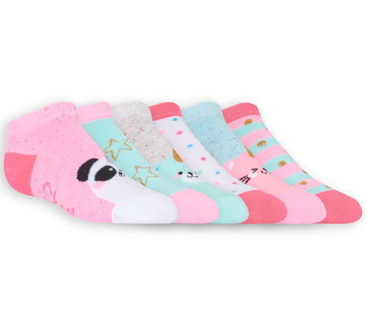 6 Pack Low Cut Cute Socks | Skechers Kids|Clothing