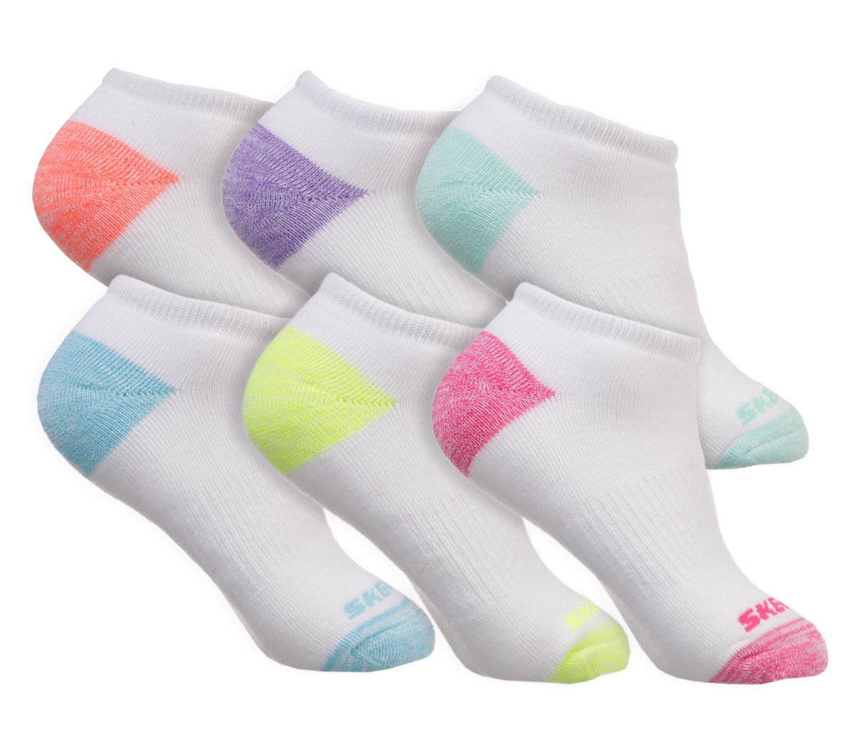 6 Pack Low Cut Walking Socks | Skechers Kids|Clothing