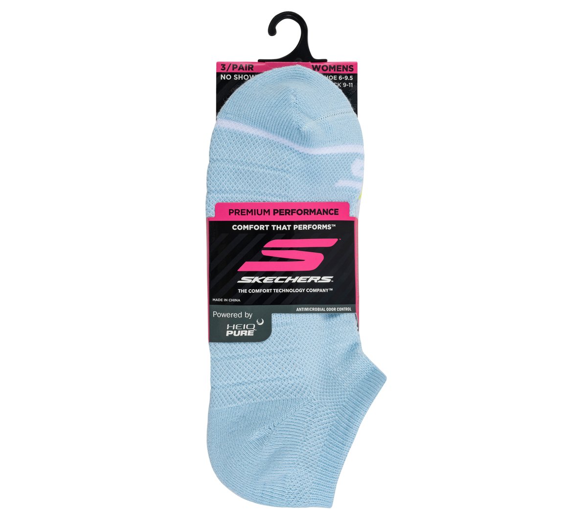 3 Pack Women's No Show Premium Basic Socks | Skechers Clothing