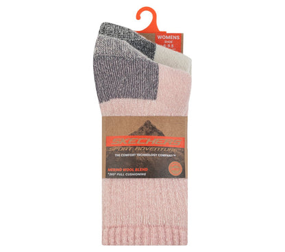 2 Pack Women's Crew Wool Socks | Skechers Clothing