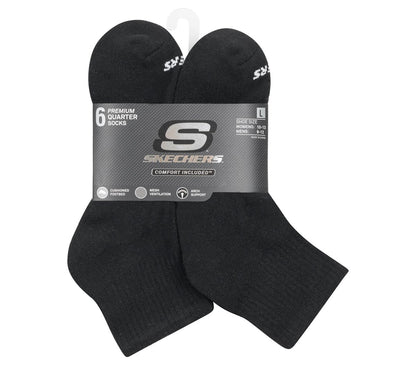 6 Pack Core Quarter Large Socks | Skechers Clothing