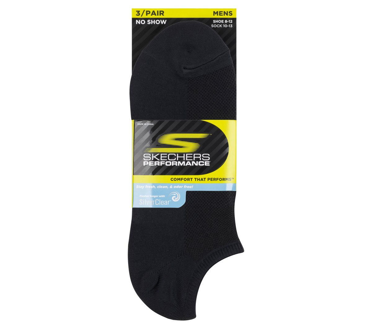 3 Pack No Show Stretch Socks | Skechers Clothing