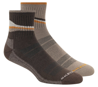 2 Pack Men's Quarter Trail Socks | Skechers Clothing