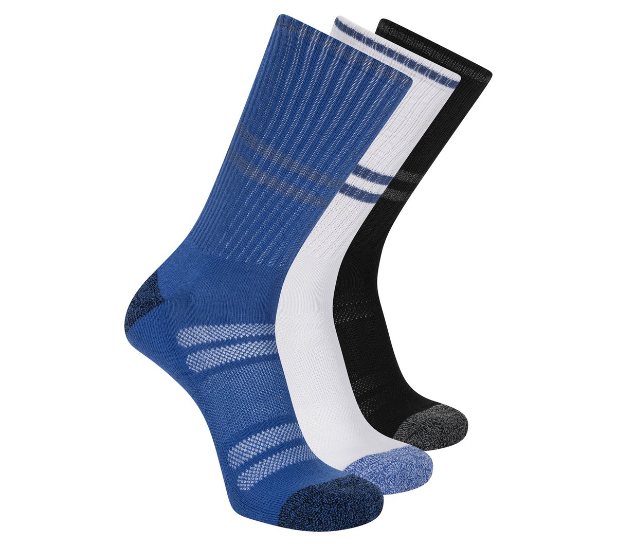 3 Pack Men's Reflective Performance Crew Socks | Skechers Clothing