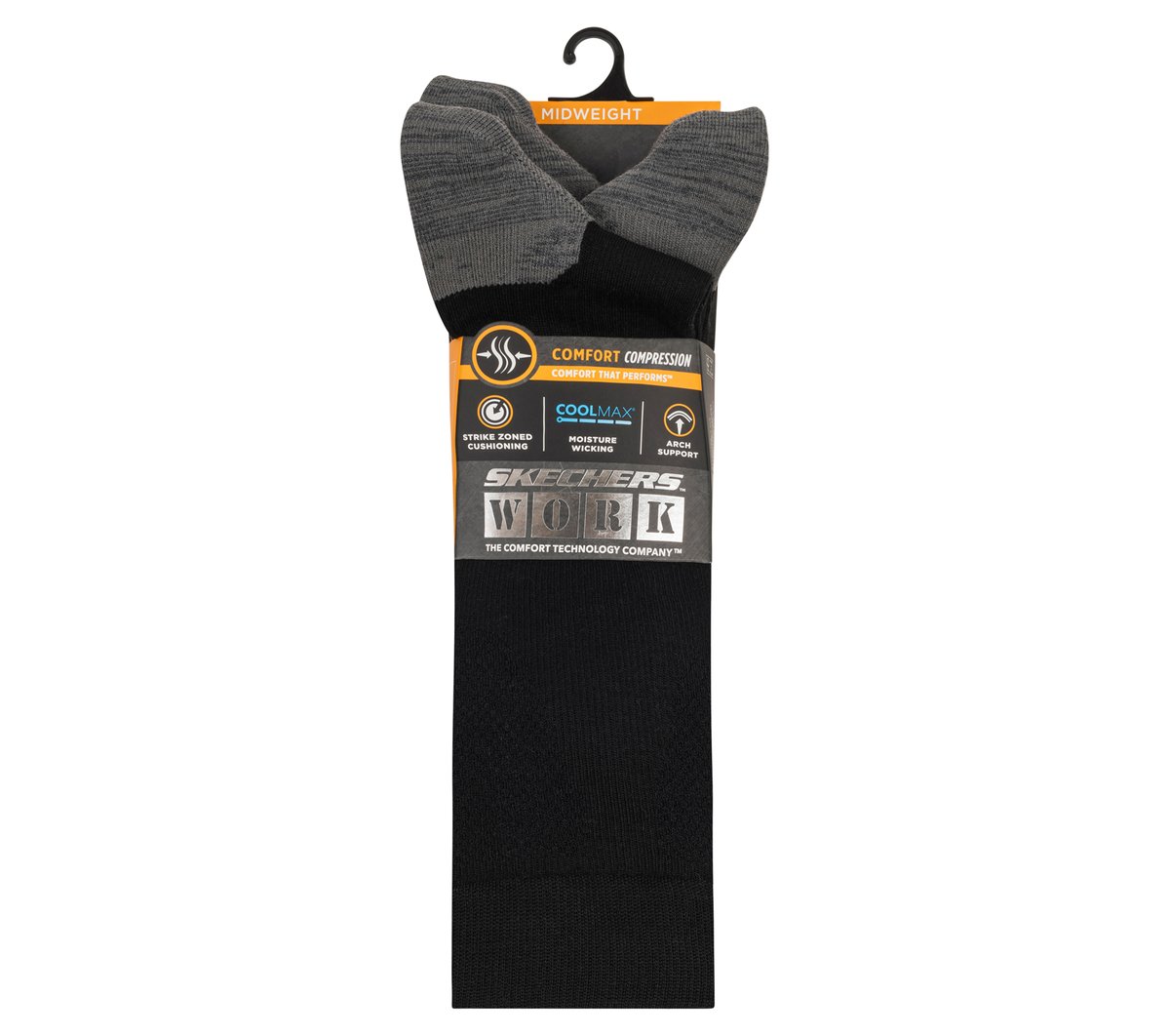 Work: 3 Pack Men's Over Calf Compression Socks | Skechers Clothing