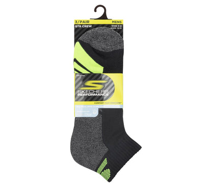 3 Pack Men's Half Terry Quarter Crew Socks | Skechers Clothing