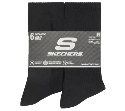 6 Pack Large Core Crew Socks | Skechers Clothing