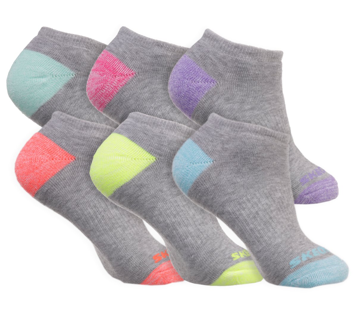6 Pack Low Cut Walking Socks | Skechers Clothing