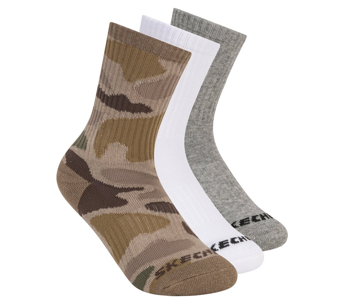 3 Pack Boys' Crew Camo Socks | Skechers Clothing