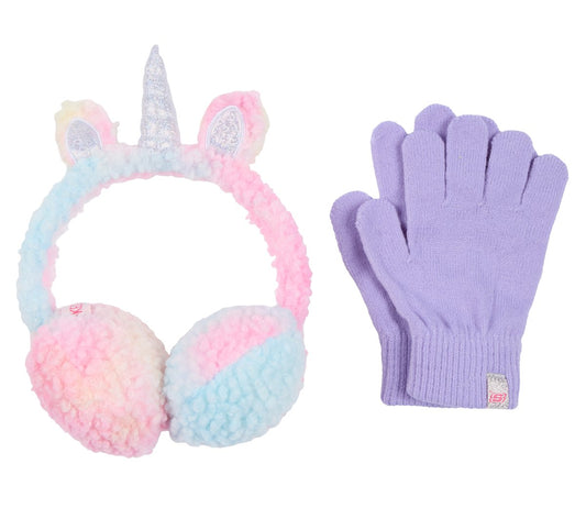 Tie Dye Unicorn Earmuff and Glove Set | Skechers Clothing