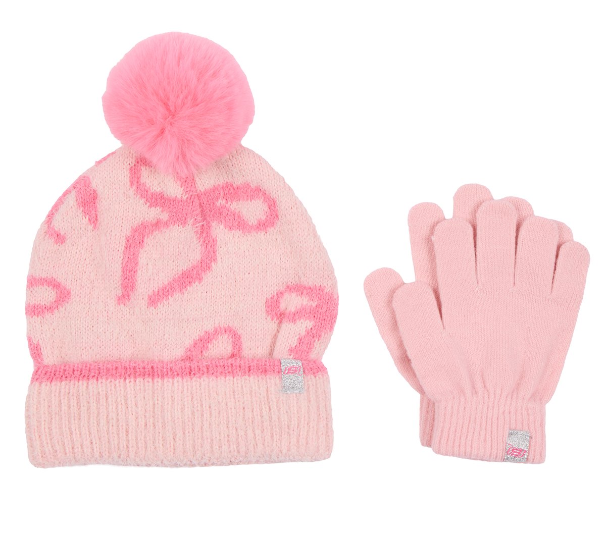 Bow Print Hat and Glove Set | Skechers Clothing